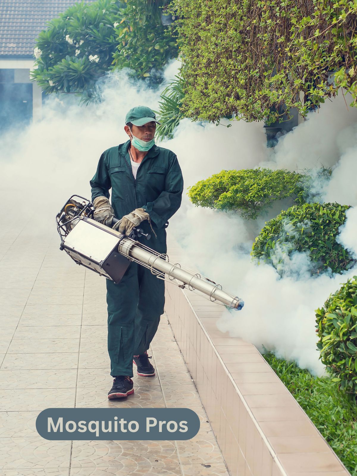 Professional mosquito control technicians treating Meridian Idaho property